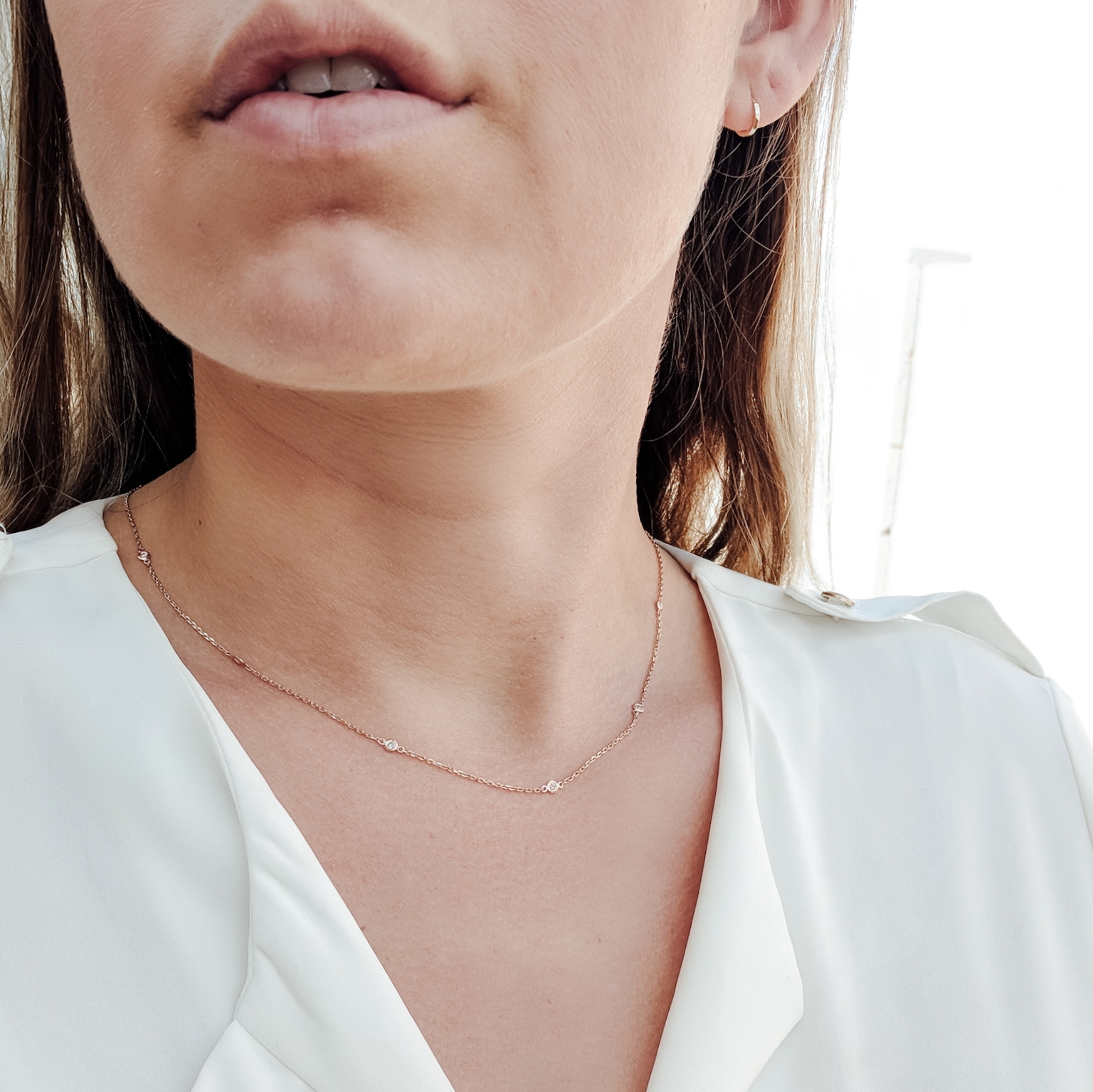 Vrai and oro bar necklace sales